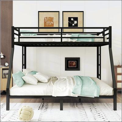 Metal Queen over King Bunk Bed