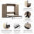 Arlex Pur Queen Bed and Storage Units with Drawers and Doors (115W)-88513650