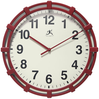 Round Plastic Wall Clock 16 Inches