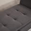 Banc de lit de 51,5 po avec rangement en velours gris - option chic tissu et choix de qualité pratique