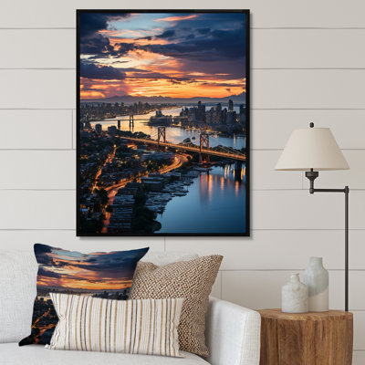 New York Queens Panorama I - paysages urbains, reproduction d'art sur toile