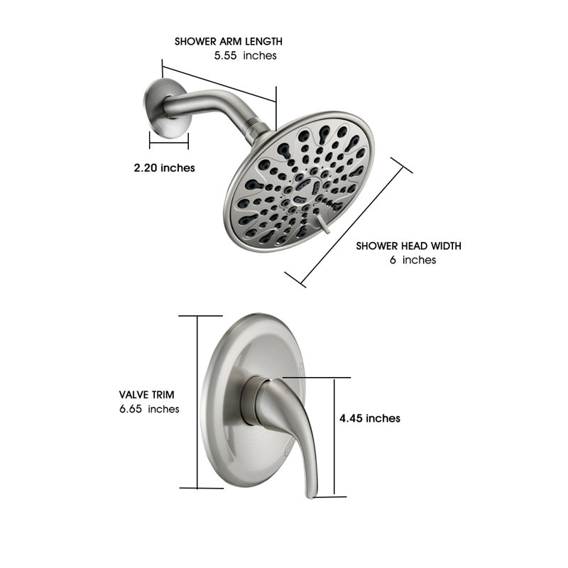 All-In-One Kit with Rough in-Valve, Brushed Nickel