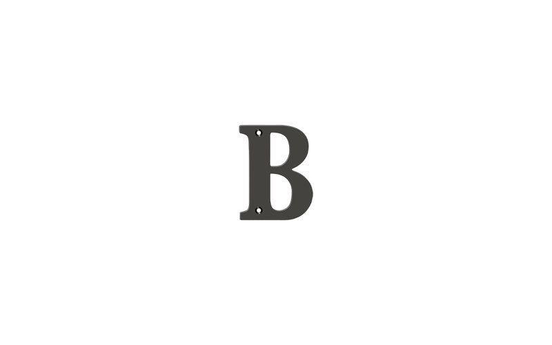 4" H Brass House Letter, Lifetime Brass, F