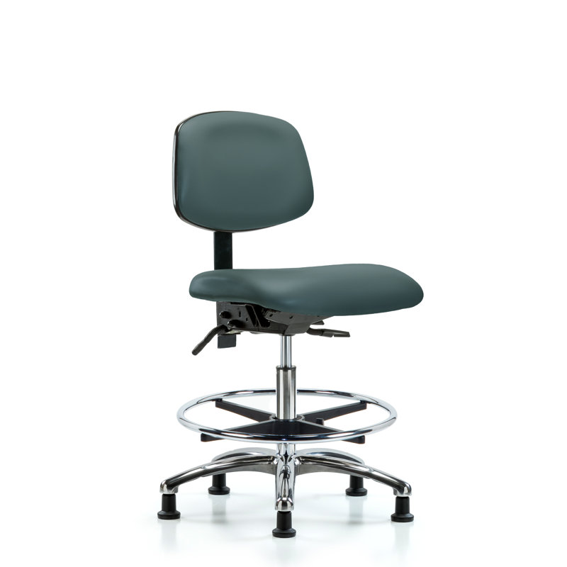 Evangeline Drafting Chair, Colonial Blue, Glides, Not Included