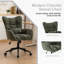 Chaise de bureau pivotante en chenille avec dossier capitonné-357013200