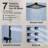 3-Fuction 12" Ceiling-Mount Thermostatic Rainfall Shower System with 6 Body Jets and Rough-in Valve-105525174