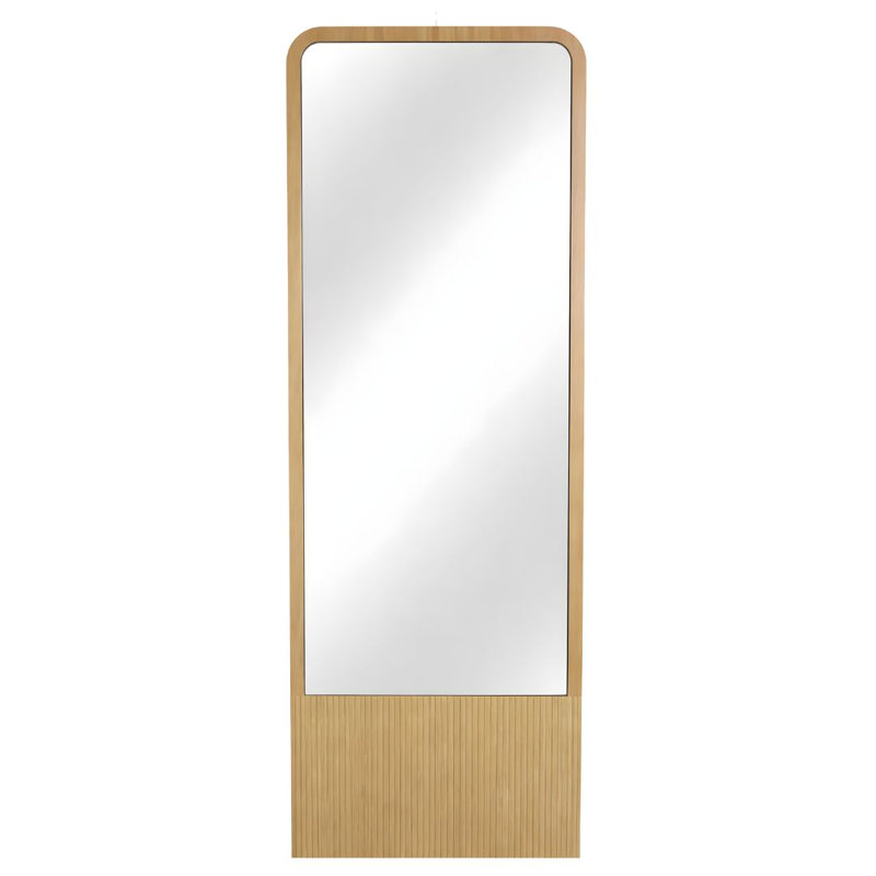  Miroir pleine longueur en frêne cannelé