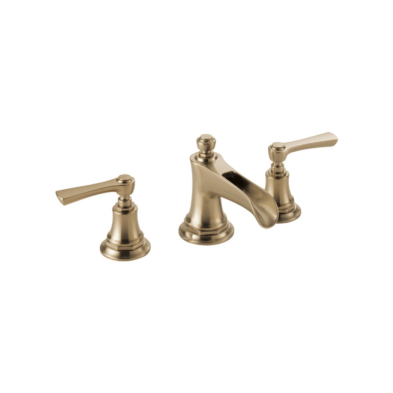 Rook® Widespread Bathroom Faucet with Drain Assembly, 1.2, Lever, Luxe Gold