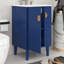 Meuble-lavabo en bois 20 po avec lavabo en céramique, ensemble de meuble-lavabo simple autoportant avec porte à fermeture douce-1389354714