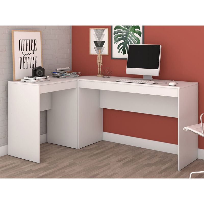 Set L-Shaped Executive Desk, White