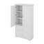 Grande armoire de rangement pour salle de bain avec tablette réglable, deux portes et tiroirs