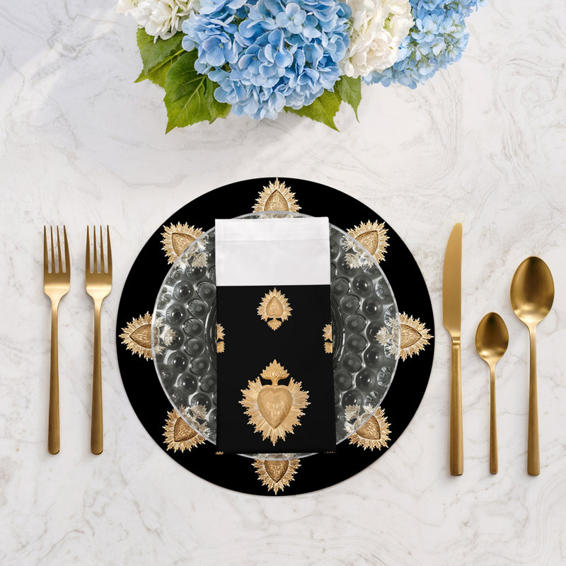 Ex Vote Cotton Blend Square Napkins, Black