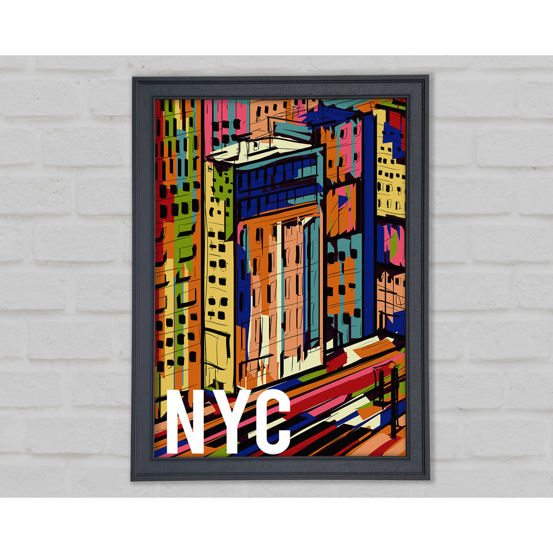 NYC Colourful City - Einzelne Bilderrahmen Kunstdrucke