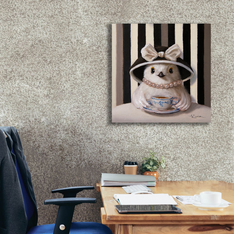  «Chicka Tea» par Lucia Heffernan, art mural sur toile, 26 po x 26 po, H 26 po x l 26 po