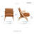 Granby 26.5" Mid-Century Modern Accent Chair - Easy-Care Faux Leather Upholstery, Durable Solid Rubberwood Frame-54229800-51441077