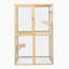Enclos d'extérieur pour chat en bois, maison pour chat avec plateformes, hamac et porte, condo pour chaton, Burlywood