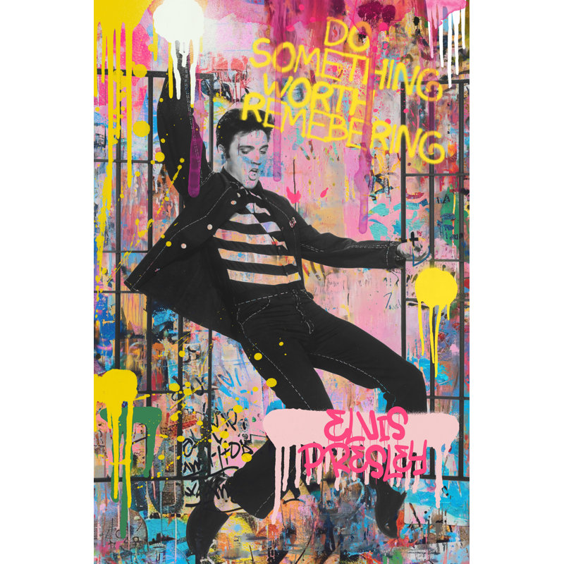 "Rock & Roll" Print on Wrapped Canvas, 12" H x 8" W
