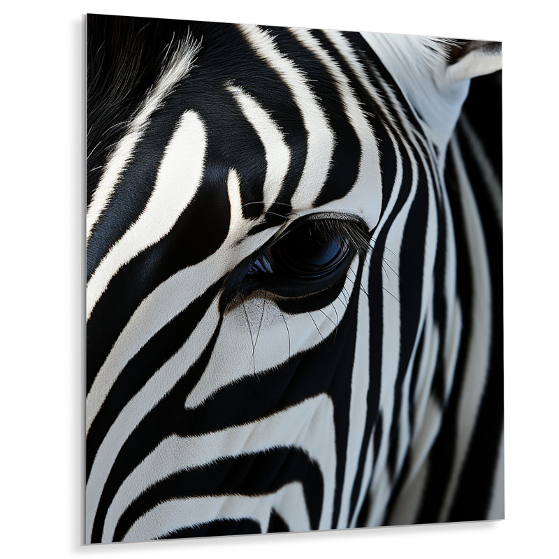 Décoration murale zébrée noire et blanche II - animaux zèbre en métal, H 20 po x l 12 po x P 1 po