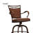 Kazuho Upholstered Metal Swivel Stool-118018319-41724728