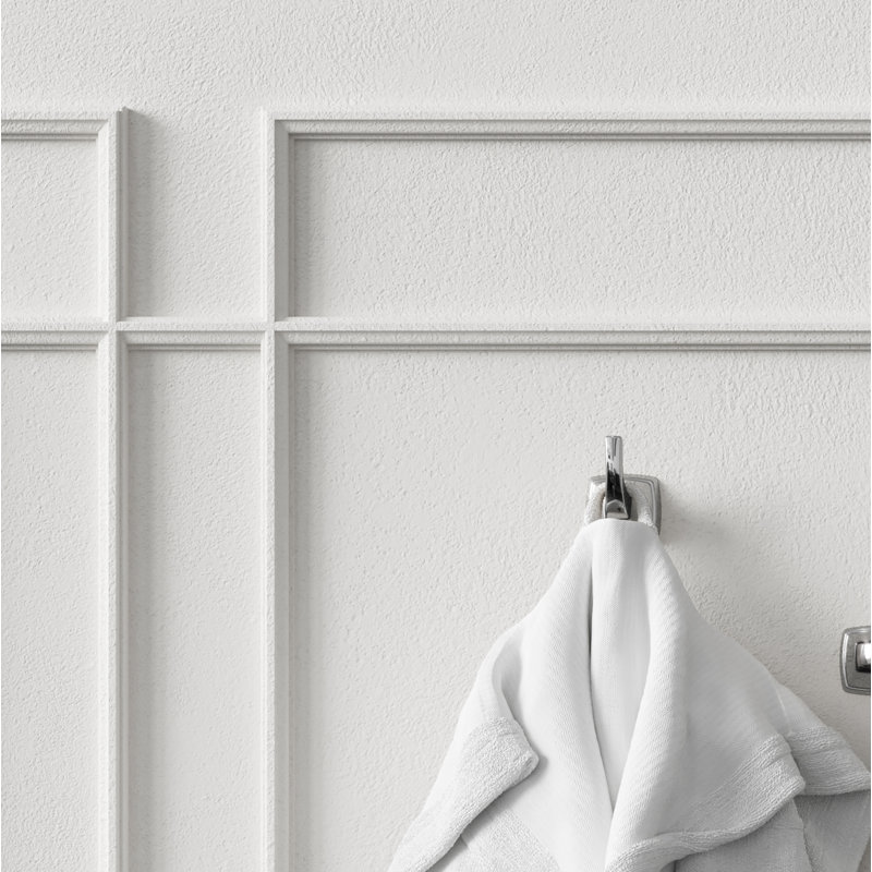 Crochet mural peignoir Bronson, Chrome poli