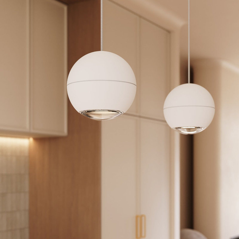 Hemisphere 5 - Light LED Pendant, Textured White, 5