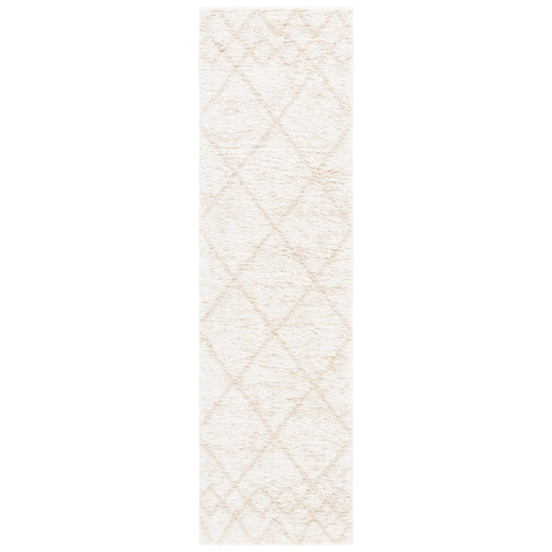 Tapis à poils longs Bindiya, Tapis de couloir 2 pi 3 po x 8 pi