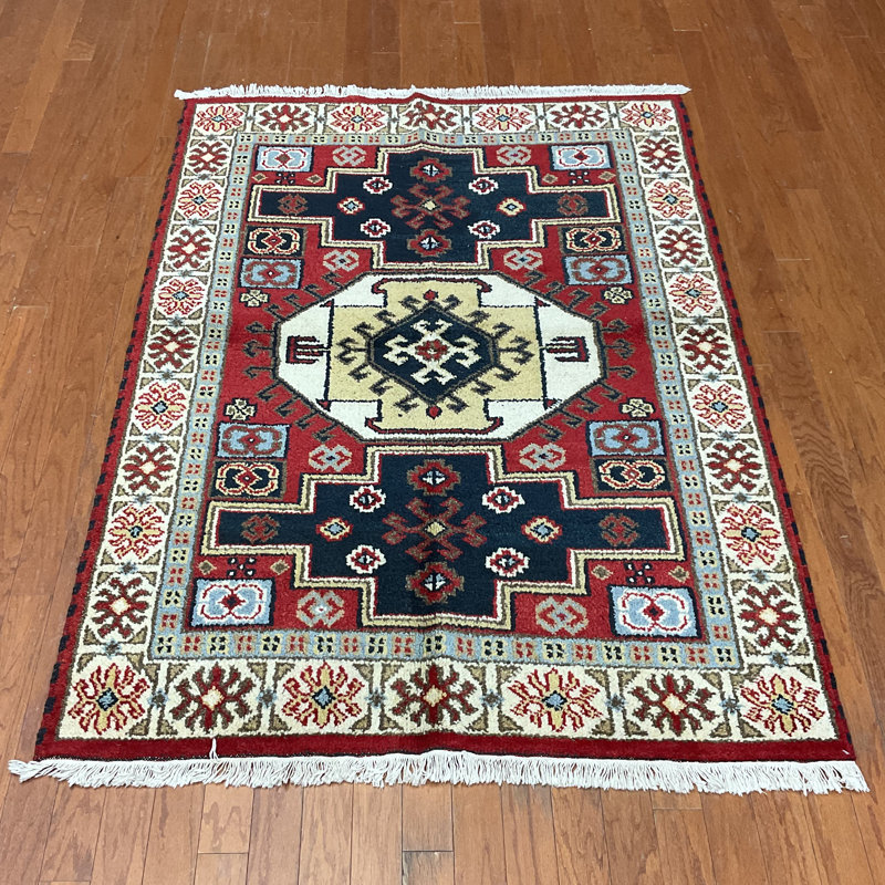  Handmade Kazak Wool Rug