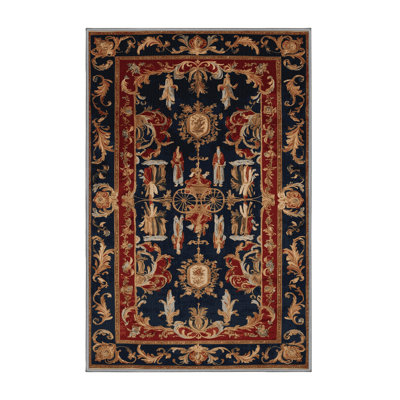 Machine Washable French Purple Area Rug