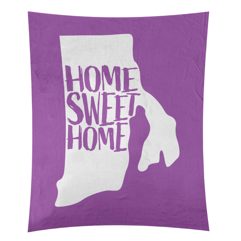 Tapisserie murale Home Sweet Rhode Island, H 60 po x l 51 po, Violet