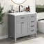 Meuble-lavabo de 36 po avec lavabo, armoire autoportante avec tiroirs, panneau de fibres à densité moyenne durable et structure solide-1530064310
