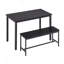 Ensemble de table de salle à manger 3 pièces avec 2 bancs-1508940006-1508940025-1508940029