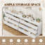 6 Drawer 47.2" W Wood Double Dresser Set