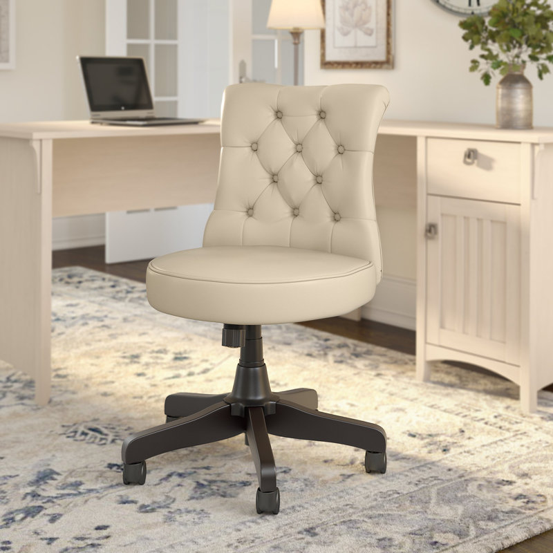 Chaise de bureau Bush, Blanc antique
