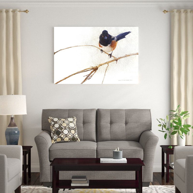 «On the Branch IV» par Chris Vest - peinture sur toile tendue, H 32 po x l 48 po