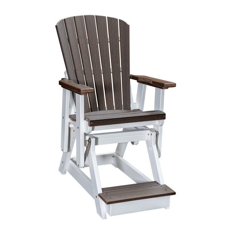 Fauteuil oscillant sur une base, Brun / blanc