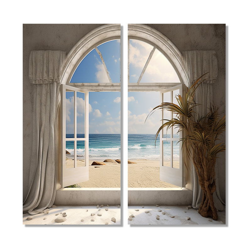 Pennell - Coastal Wall Decor, 32" H x 32" W, Wrapped Canvas, Does Not Apply