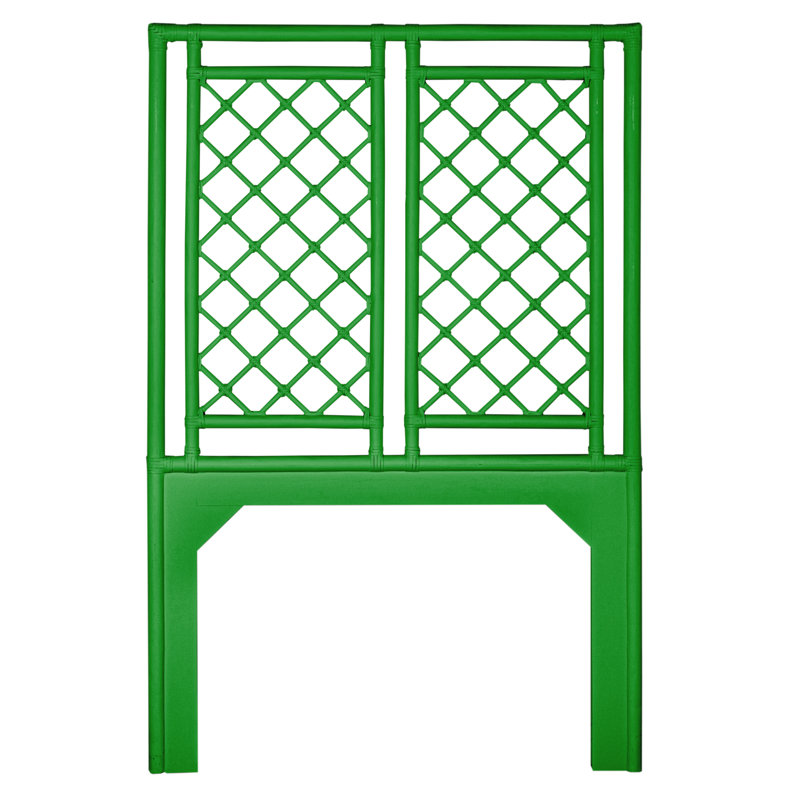 X And Diamond Headboard, Bright Green, Twin