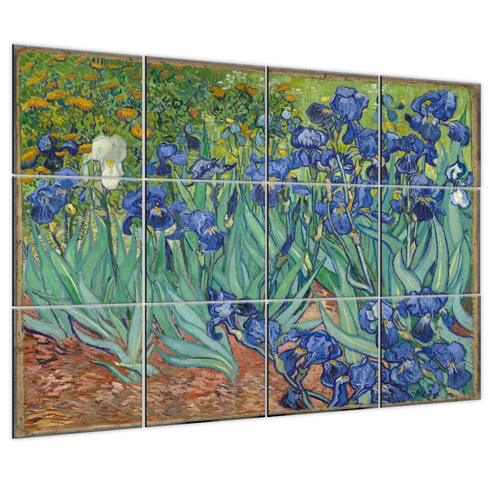 Multi Panel Wandkunst Iris - Vincent Van Gogh Cm. 150X200 (12 Paneele)