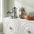 Rustic Kitchen Cabinet - Rubber Wood Construction, Distressed Finish,Rounded Door Design, Adjustable Shelves-1486234788