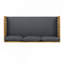 Lit de jour 3 places avec accoudoirs en rotin (coussin gris foncé)-14805474