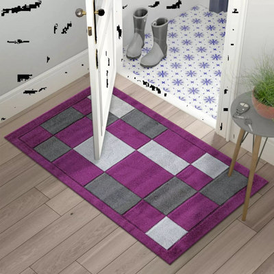 Caythan Non-Slip Geometric Shapes Doormat