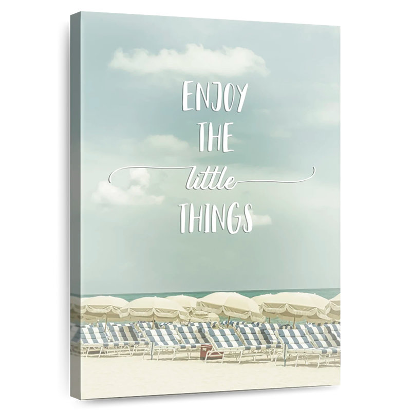 Enjoy The Little Things Beachscape, H 36 po x l 24 po