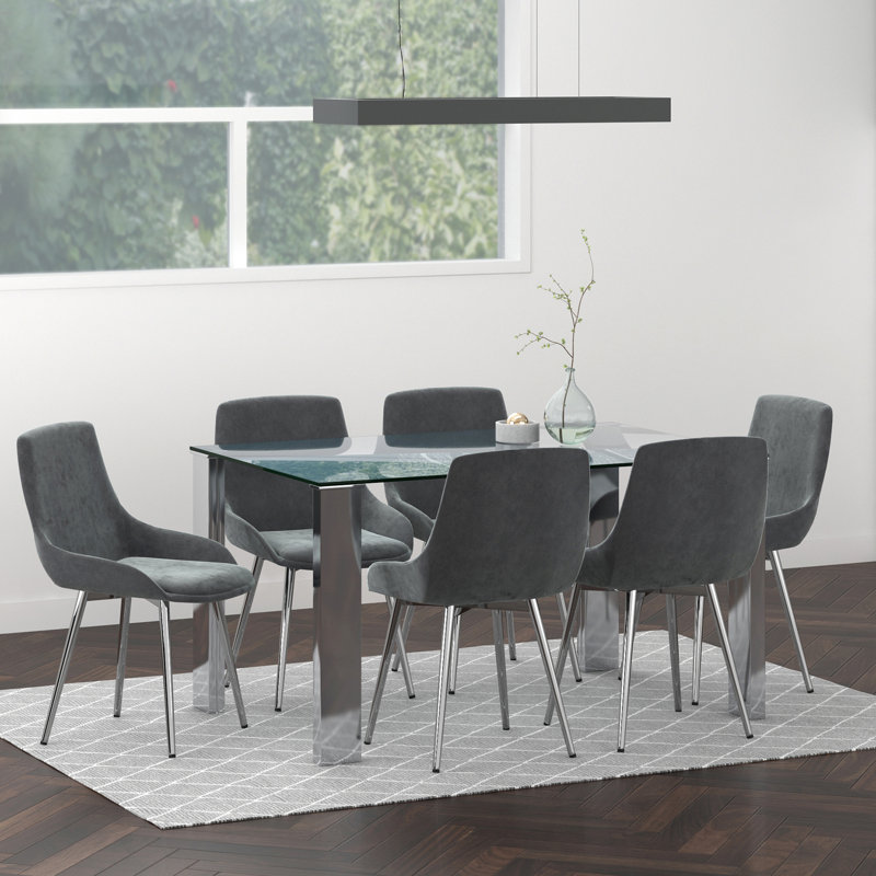 Ensemble repas pour 6 personnes Cristiana, gris