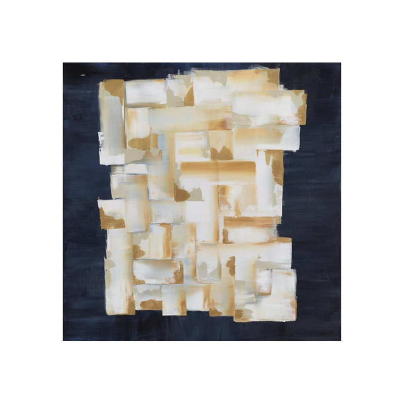 Linear Textures par Barclay Butera - impression, Gel coupé au couteau, H 47 po x l 47 po x P 1,5 po