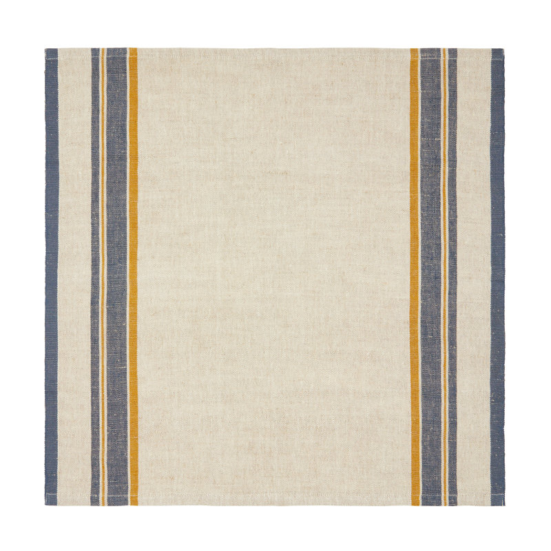 Camron Napkin, Natural/Blue