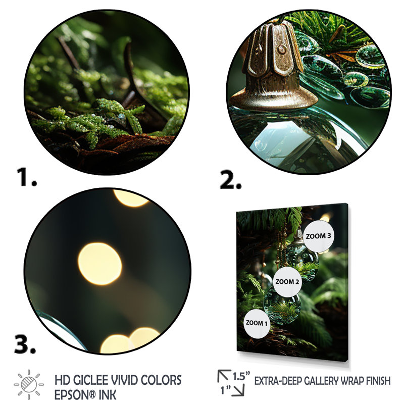 Décoations vertes de Noël pin I - art mural pin, Cadre photo noir simple, H 40 po x l 30 po x P 1,5 po