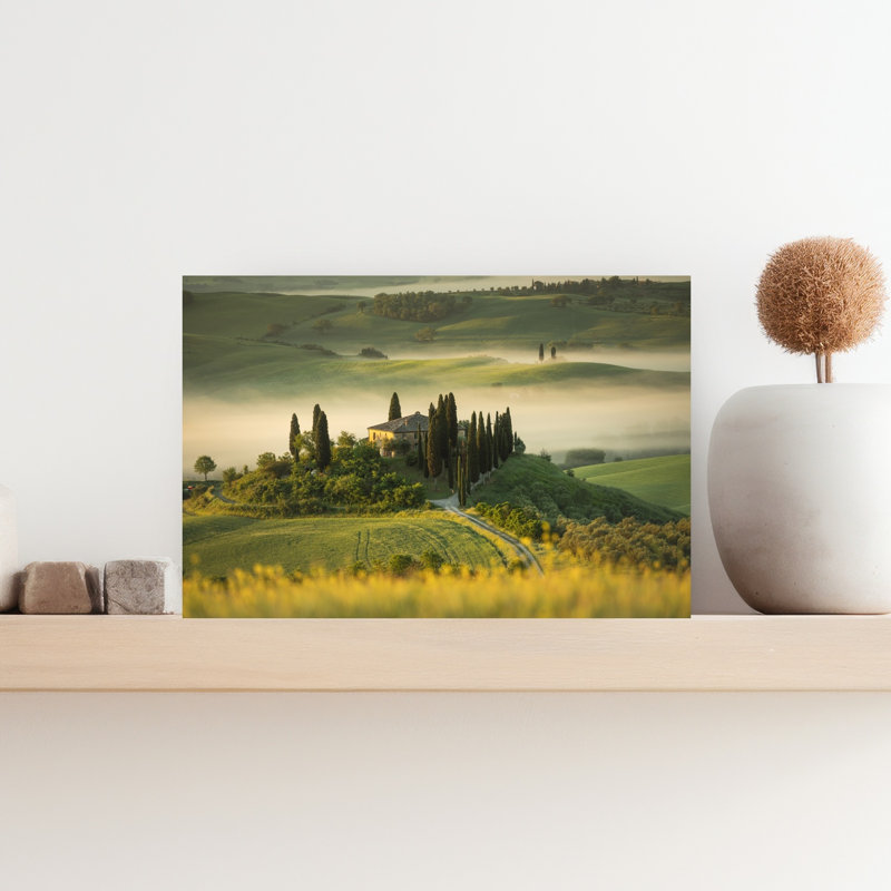 Tuscan Farmhouse Morning by Andreea Amaritei - Wrapped Canvas Print, 30.48 cm H x 45.72 cm W