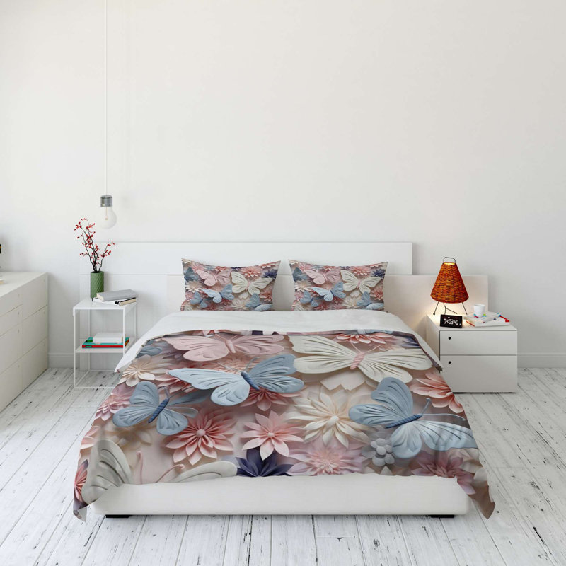 Premium Single Quilt Cover Set, 70% Polyester / 30% Cotton, Duvet Cover 55.1 x 78.7 inches & Pillowcase 23.6 x 23.6 inches | Machine Washable, 120 Thread Count, Button Closure for Duvet, Envelope Closure for Pillowcase