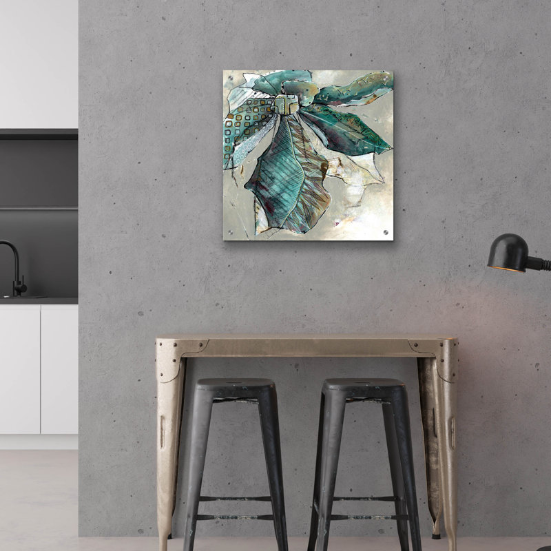 Art mural en verre épique «Le jardin perdu I» par Carla Jennings, 24 po x 24 po