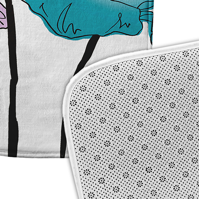 Tapis de bain lilas, L 21 po x L 34 po, Mauve